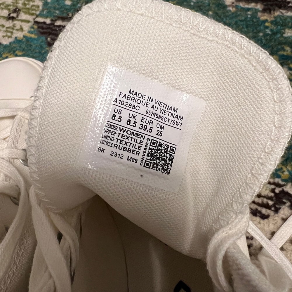 Converse Women's White High-Top Sneakers - Picture 6 of 6